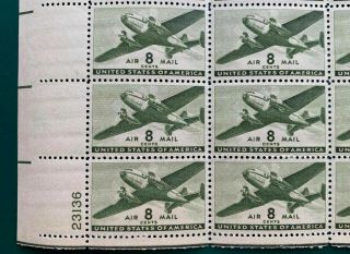 US Airmail SC C26 8c sheet of 50 MNH/OG 2