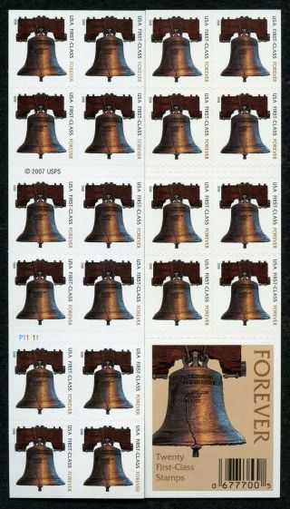 Us Scott 4125a Liberty Bell 2007 Forever Booklet Of 20