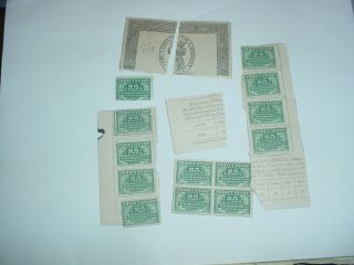 Eleven Ws 1 25 Cent War Savings " Thrift Stamp " 1917,  Mounted On Partial Card