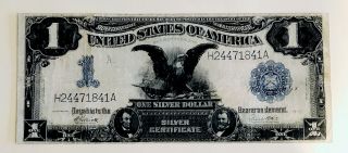 1899 Black Eagle Silver Certificate Large Note Sharp Piece Wow Nr 19542