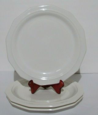 Pfaltzgraff Heritage White 10.  5 " Dinner Plates Set Of 3 Usa
