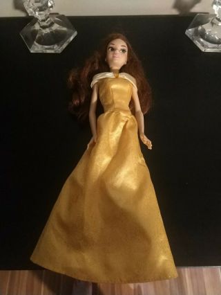 Disney Store Belle Beauty And The Beast Barbie Doll With Gown 12”