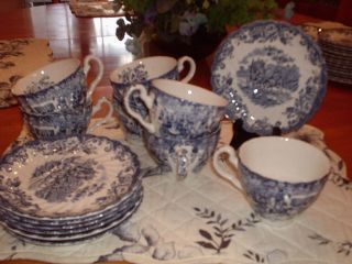 Johnson Bros.  - Coach Scenes - Cups And Saucers - 7 -
