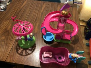 Barbie Slide & Spin Pups Playset With Pool And Slide