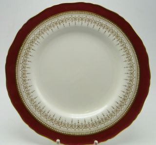 Royal Worcester Regency Ruby 9in Luncheon Plate (s) Hand Painted Bone China