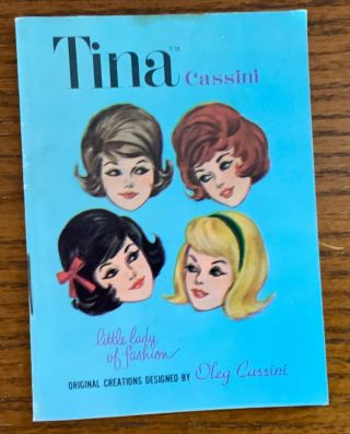 Vintage Tina Cassini Doll Fashion Booklet - Creations Designed By Oleg Cassini