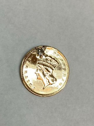 1856 U.  S.  Indian Princess Head $1 One Dollar Gold Coin 2