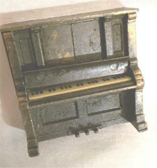 1970 ' s Vintage Metal Dollhouse Miniature Upright Piano Durham Industries 35 2