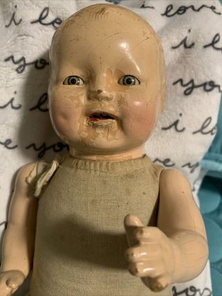Vintage Eih Doll Moving Arms And Legs Blinking Eyes