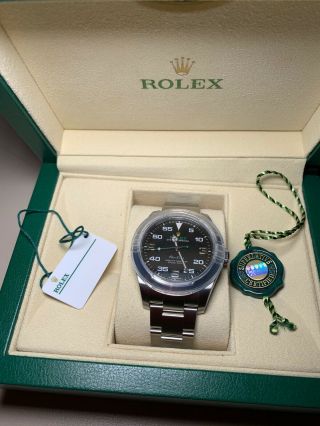 Rolex Air - King Steel Black Dial Mens Automatic 40mm Watch Box/papers 116900