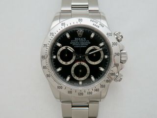 2007 Rolex Cosmograph Daytona 116520 Steel Black Dial Wristwatch - 2 Yr