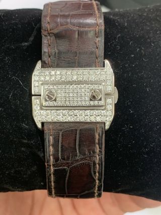 Mens Cartier Santos 100 XL Stainless Steel Automatic Diamond Watch 6
