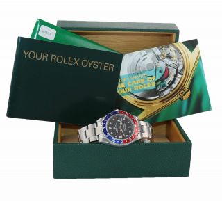 2001 Rolex GMT - Master II Pepsi Steel Blue Red 16710 Watch Watch SEL Box 2