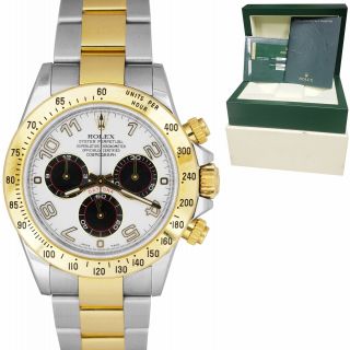 2011 Rolex Daytona White Arabic Rehaut Fat Buckle Chronograph 40mm Watch 116523