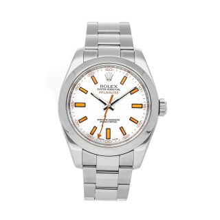 Rolex Milgauss Auto 40mm Steel Mens Oyster Bracelet Watch 116400