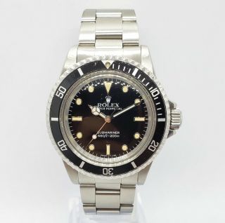 1985 Rolex Submariner 5513 No Date 40mm Automatic Creamy Patina