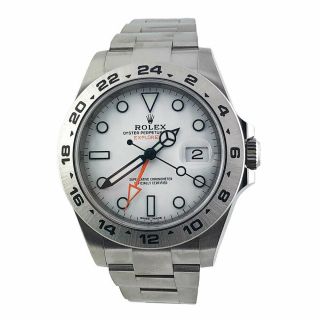 Rolex Explorer Ii 42mm 216570 Stainless Steel Polar White Gmt Watch