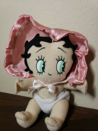 Plush 9 " Baby Betty Boop In Pink Bonnet Diaper By Kellytoy Htf Euc