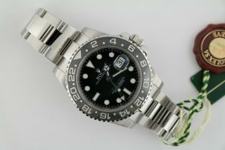 Rolex Gmt - Master Ii 116710ln Black Ceramic Bezel & Dial Box & Papers Year 2015