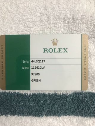 Rolex Submariner Steel HULK Green Ceramic Watch Box/Papers ' 11 116610LV 4