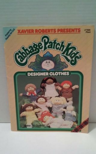 1984 Cabbage Patch Kids Designer Clothes Sewing Pattern Book 7686 25 Outfits