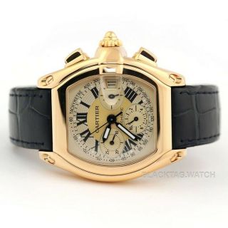 Cartier Roadster Chronograph Xl Wristwatch W62008y3 Yellow Gold
