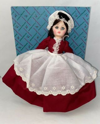 12 " Madame Alexander Doll 1824 Marme Red Dress Brunette Little Women Aa N522 Pd