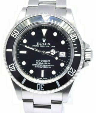 Rolex Sea - Dweller Stainless Steel Mens Dive 40mm Watch Box/papers F 16600
