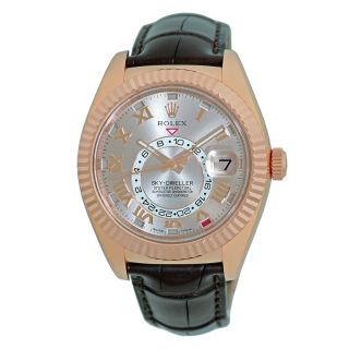 Rolex 18k Rose Pink Gold 42mm Sky Dweller Annual Calendar 326135 Minty