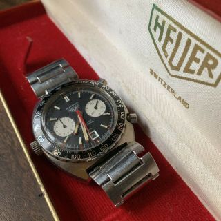 Vintage Heuer Autavia Viceroy 1163 Watch - Speidel Usa Watch Band