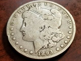 1893 P Morgan Silver Dollar,  Tough Key Date Inv09 S914