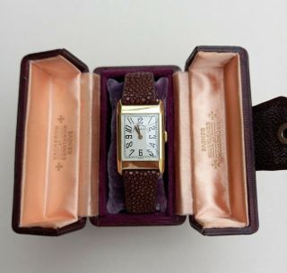 Vintage Art Deco Rectangular Gents 18ct Vacheron & Constantin Wristwatch 1935