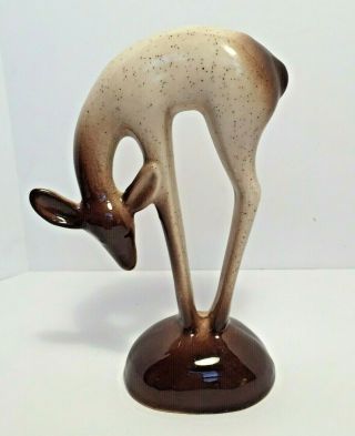 Vintage Roselane Art Deco 6 " Deer Figurine Pasadena Ca Art Pottery No Mark Euc