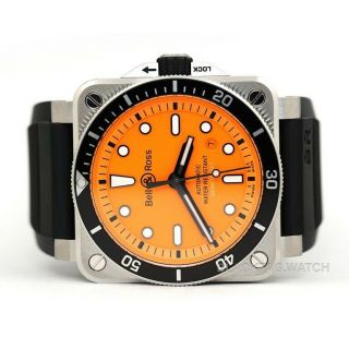 Bell & Ross Br03 - 92 Diver Orange Wristwatch Br0392 - D - O - St/srb Limited