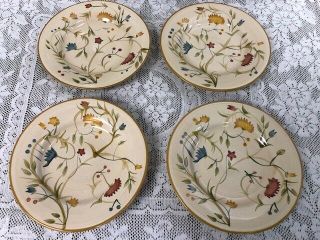 Set Of 4 - Home - American Simplicity Floral - Salad Plates - 9 "