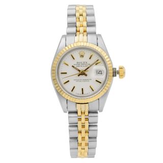 Rolex Datejust Steel Yellow Gold White Sticks Dial Automatic Ladies Watch 69173