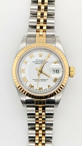 Rolex Datejust 79173 Stainless & 18k Gold Automatic Watch - Box & Papers - 26mm