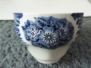 4 Staffordshire China LIBERTY BLUE Cup & Saucer Old North Church Paul Revere Set 3