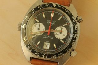 Heuer Autavia Automatic 1970s Chronograph Date Ref 1163 V,  Vintage Watch -