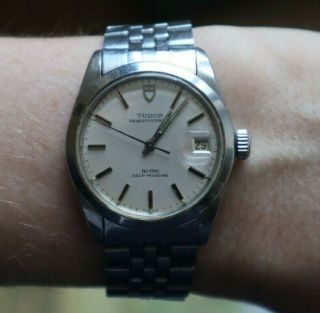 Vintage 1969 Tudor Prince Oysterdate 9050/0 Automatic Men Rolex Wrist Watch Rare