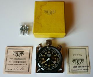 Heuer Sebring Dash Stopwatch Boxed Fully Serviced - Rally Porsche Timer Watch
