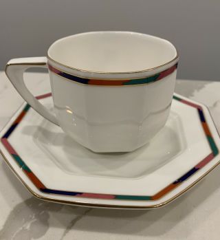 Givenchy Paris Yamaka Japan Octagonal Tea Coffee Cup Porcelain US Ship 3