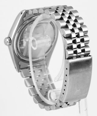 Men ' s Vintage Rolex Oysterdate Precision 6694 Stainless Black 34mm Date Watch 4