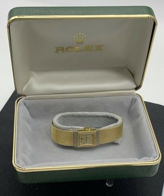Vintage Rolex Ladies Precision 362 18k Gold Dress Watch 1400 Movmt 37 Grams Box