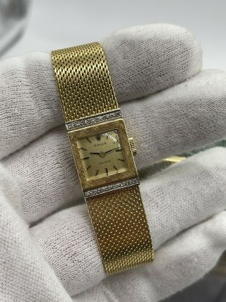 Vintage ROLEX LADIES PRECISION 362 18K GOLD DRESS Watch 1400 Movmt 37 Grams Box 2