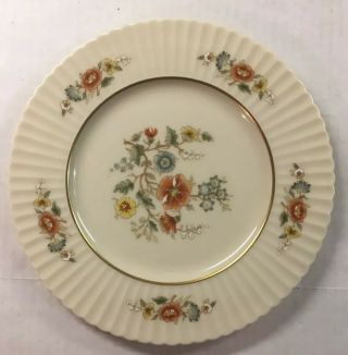 4 Lenox Temple Blossom Dinner Plates Orange And Yellow Flowers,  Gold Trim 8.  5 "
