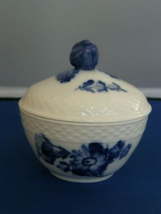 Royal Copenhagen Blue Flowers Braided Covered Sugar Bowl 8081 - Danish Porcelain