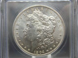 1904 " P " Morgan Silver Dollar $1 Anacs Ms63 East Coast Coin & Collectables,  Inc.