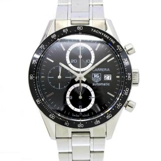Tag Heuer Carrera Chronograph Cv2010 Black Dial Automatic Mens Watch 90112835