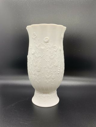 Vintage AK Kaiser White Bisque Porcelain Vase - W.  Germany - Signed M.  Frey 3